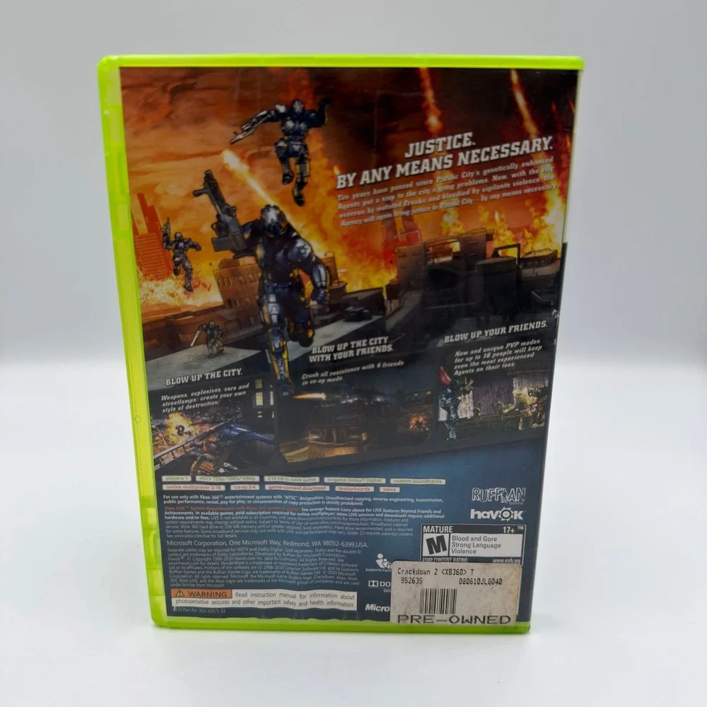 Crackdown 2 Xbox 360 Microsoft Game Studios Ruffian Games Action Shooter CIB